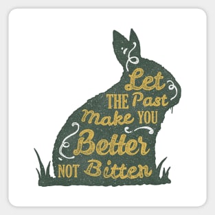 Rabbit silhouette with motivational words of wisdom Sticker